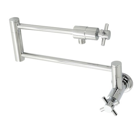 Kingston Brass KS4101DX Wall Mount Pot Filler, Polished Chrome KS4101DX